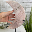 Pink Amethyst Crescent Moon Polished Geode, 5.4 lbs and 13.3" Tall #5740-0027 by Brazil Gems - Brazil GemsBrazil GemsPink Amethyst Crescent Moon Polished Geode, 5.4 lbs and 13.3" Tall #5740-0027 by Brazil GemsCrescent Moons5740-0027
