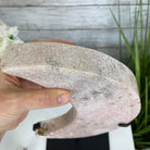 Pink Amethyst Crescent Moon Polished Geode, 5.4 lbs and 13.3" Tall #5740-0027 by Brazil Gems - Brazil GemsBrazil GemsPink Amethyst Crescent Moon Polished Geode, 5.4 lbs and 13.3" Tall #5740-0027 by Brazil GemsCrescent Moons5740-0027