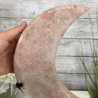 Pink Amethyst Crescent Moon Polished Geode, 6.3 lbs and 13.3" Tall #5740-0030 by Brazil Gems - Brazil GemsBrazil GemsPink Amethyst Crescent Moon Polished Geode, 6.3 lbs and 13.3" Tall #5740-0030 by Brazil GemsCrescent Moons5740-0030
