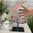 Pink Amethyst Crescent Moon Polished Geode, 6.3 lbs and 13.3" Tall #5740-0030 by Brazil Gems - Brazil GemsBrazil GemsPink Amethyst Crescent Moon Polished Geode, 6.3 lbs and 13.3" Tall #5740-0030 by Brazil GemsCrescent Moons5740-0030