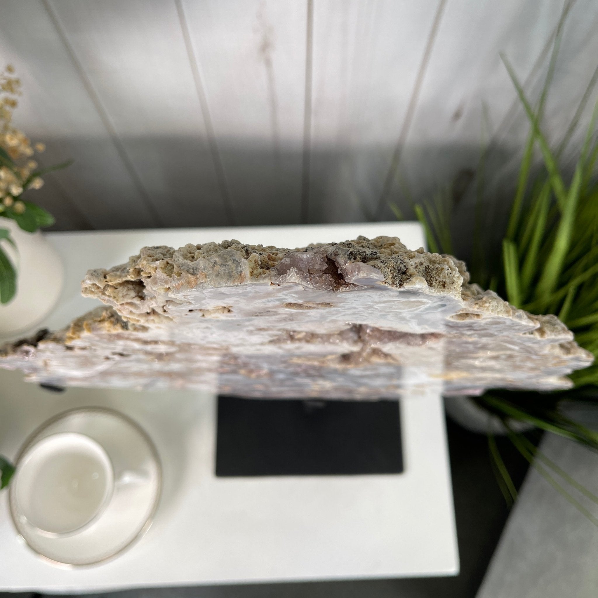 Pink Amethyst Slice on a Stand, 12.1 lbs and 20.5" Tall #5742-0004 by Brazil Gems - Brazil GemsBrazil GemsPink Amethyst Slice on a Stand, 12.1 lbs and 20.5" Tall #5742-0004 by Brazil GemsSlices on Fixed Bases5742-0004