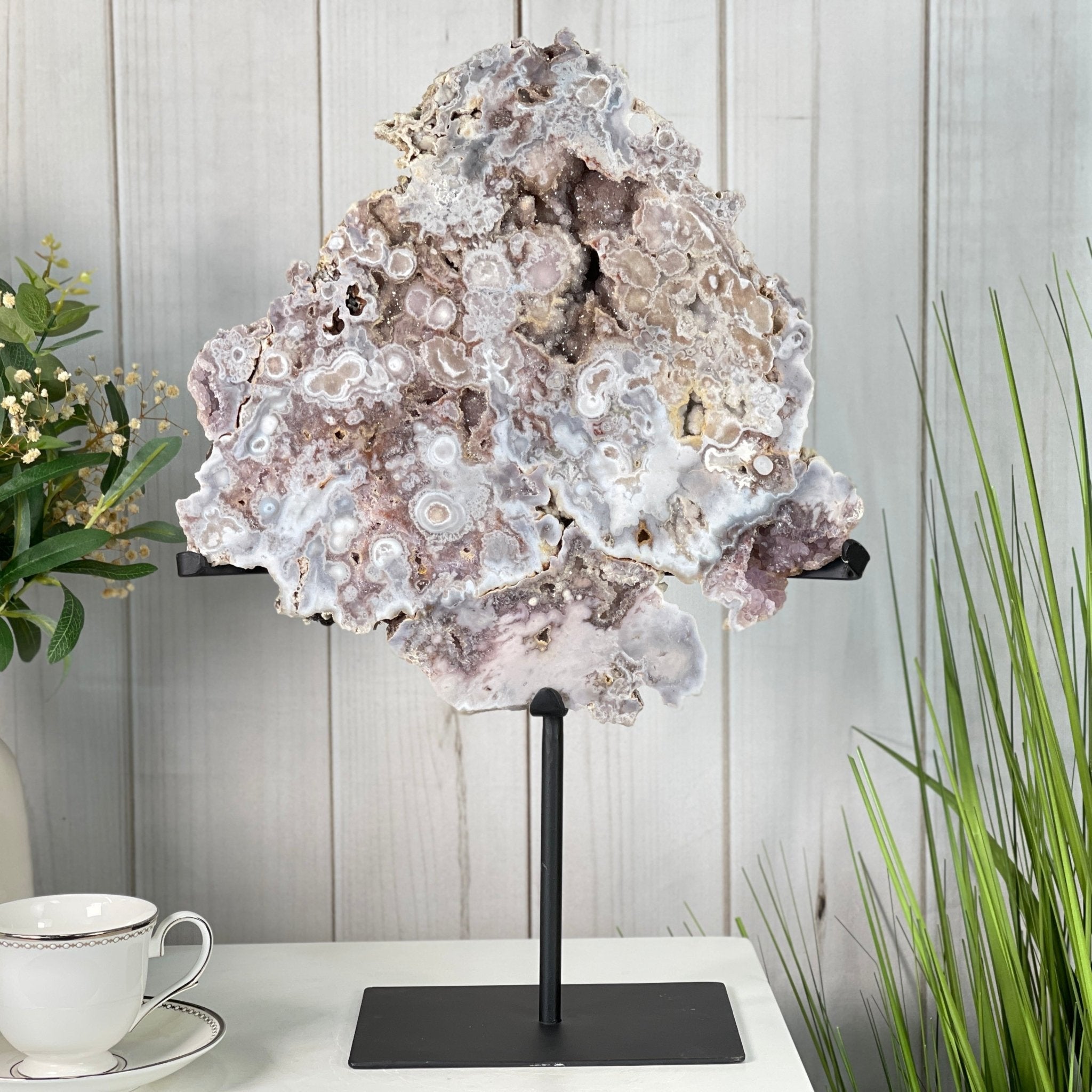 Pink Amethyst Slice on a Stand, 12.1 lbs and 20.5" Tall #5742-0004 by Brazil Gems - Brazil GemsBrazil GemsPink Amethyst Slice on a Stand, 12.1 lbs and 20.5" Tall #5742-0004 by Brazil GemsSlices on Fixed Bases5742-0004