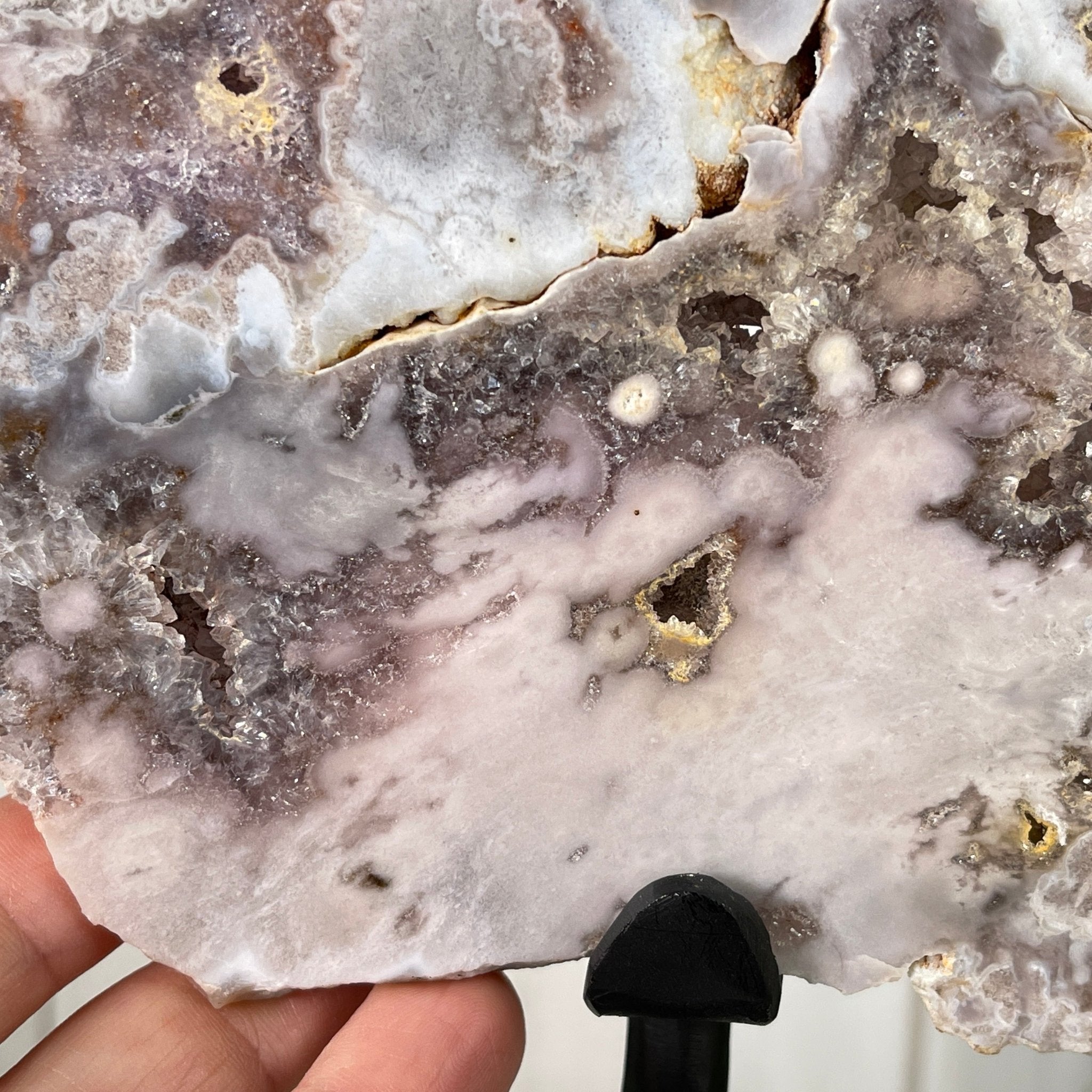 Pink Amethyst Slice on a Stand, 12.1 lbs and 20.5" Tall #5742-0004 by Brazil Gems - Brazil GemsBrazil GemsPink Amethyst Slice on a Stand, 12.1 lbs and 20.5" Tall #5742-0004 by Brazil GemsSlices on Fixed Bases5742-0004