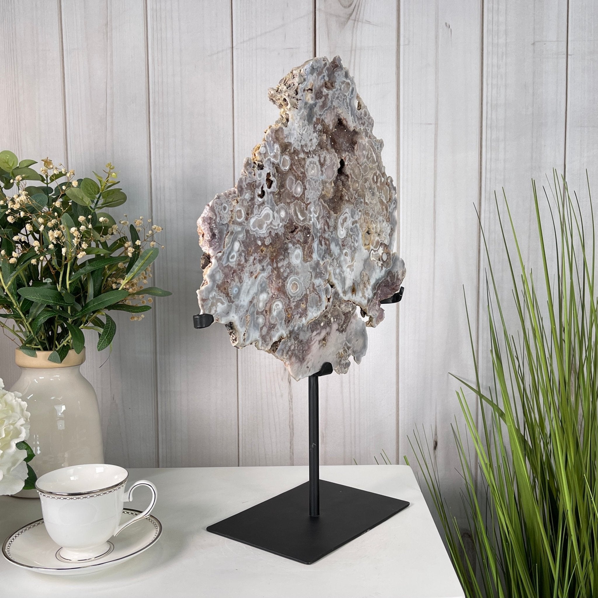 Pink Amethyst Slice on a Stand, 12.1 lbs and 20.5" Tall #5742-0004 by Brazil Gems - Brazil GemsBrazil GemsPink Amethyst Slice on a Stand, 12.1 lbs and 20.5" Tall #5742-0004 by Brazil GemsSlices on Fixed Bases5742-0004