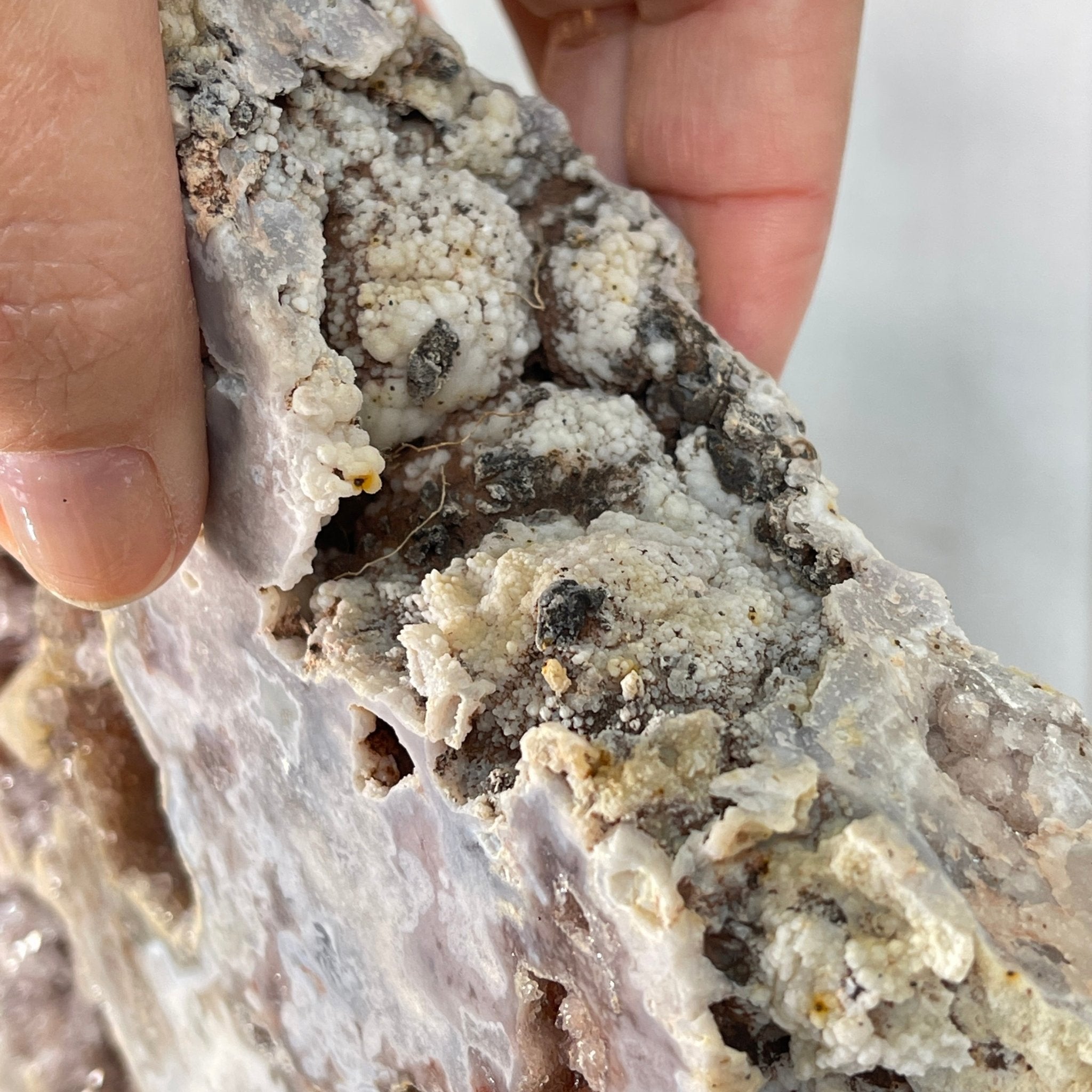 Pink Amethyst Slice on a Stand, 16.1 lbs and 20.4" Tall #5742-0003 by Brazil Gems - Brazil GemsBrazil GemsPink Amethyst Slice on a Stand, 16.1 lbs and 20.4" Tall #5742-0003 by Brazil GemsSlices on Fixed Bases5742-0003