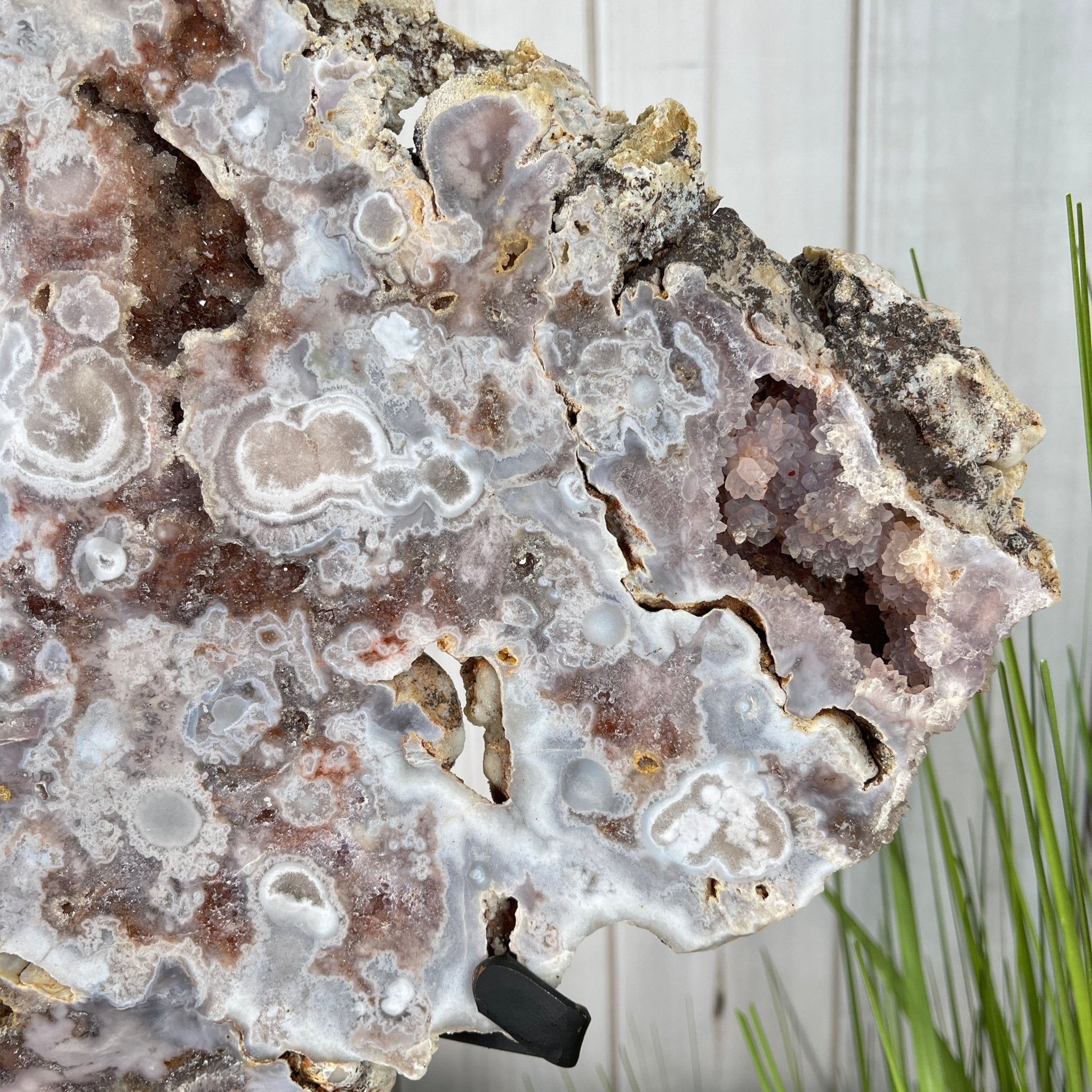 Pink Amethyst Slice on a Stand, 16.1 lbs and 20.4" Tall #5742-0003 by Brazil Gems - Brazil GemsBrazil GemsPink Amethyst Slice on a Stand, 16.1 lbs and 20.4" Tall #5742-0003 by Brazil GemsSlices on Fixed Bases5742-0003