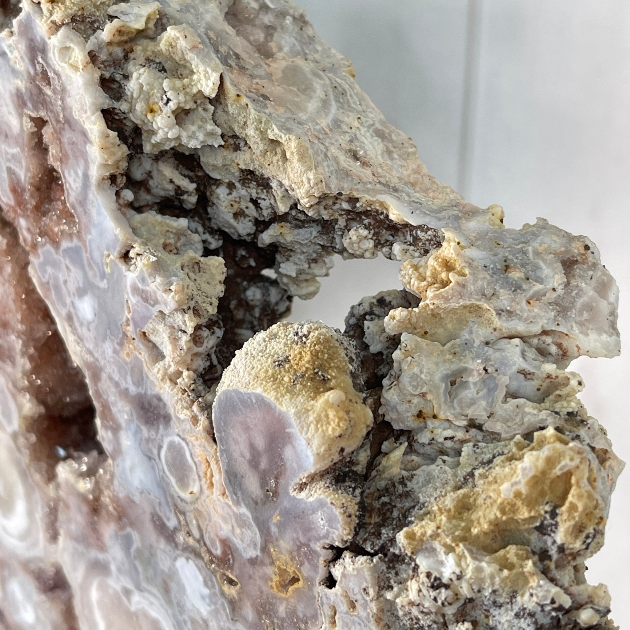 Pink Amethyst Slice on a Stand, 16.1 lbs and 20.4" Tall #5742-0003 by Brazil Gems - Brazil GemsBrazil GemsPink Amethyst Slice on a Stand, 16.1 lbs and 20.4" Tall #5742-0003 by Brazil GemsSlices on Fixed Bases5742-0003