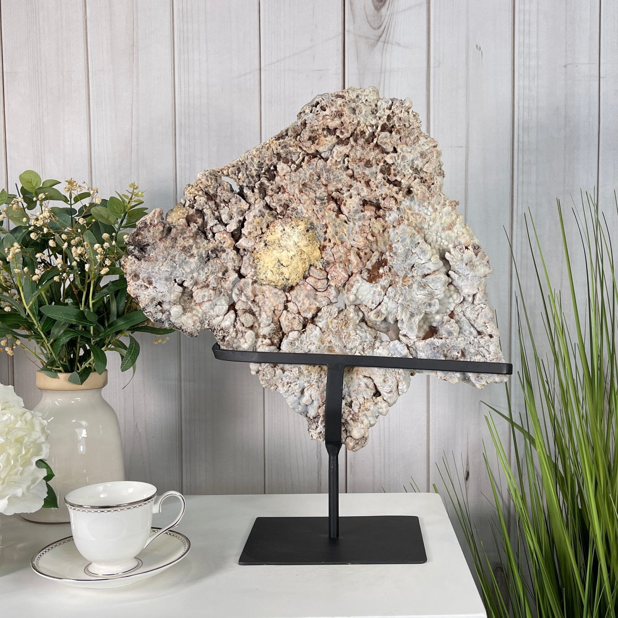 Pink Amethyst Slice on a Stand, 16.1 lbs and 20.4" Tall #5742-0003 by Brazil Gems - Brazil GemsBrazil GemsPink Amethyst Slice on a Stand, 16.1 lbs and 20.4" Tall #5742-0003 by Brazil GemsSlices on Fixed Bases5742-0003