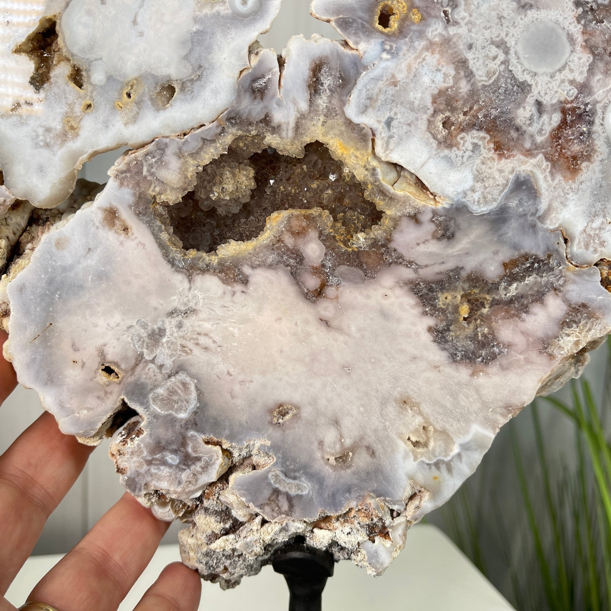 Pink Amethyst Slice on a Stand, 16.1 lbs and 20.4" Tall #5742-0003 by Brazil Gems - Brazil GemsBrazil GemsPink Amethyst Slice on a Stand, 16.1 lbs and 20.4" Tall #5742-0003 by Brazil GemsSlices on Fixed Bases5742-0003