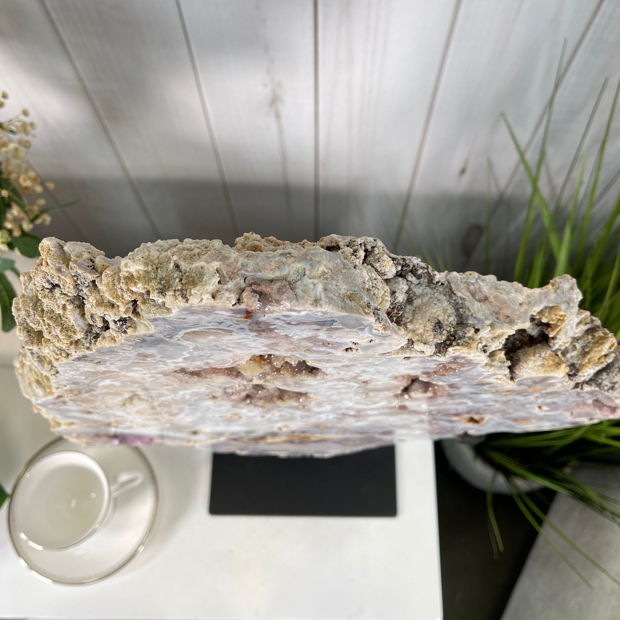 Pink Amethyst Slice on a Stand, 16.1 lbs and 20.4" Tall #5742-0003 by Brazil Gems - Brazil GemsBrazil GemsPink Amethyst Slice on a Stand, 16.1 lbs and 20.4" Tall #5742-0003 by Brazil GemsSlices on Fixed Bases5742-0003