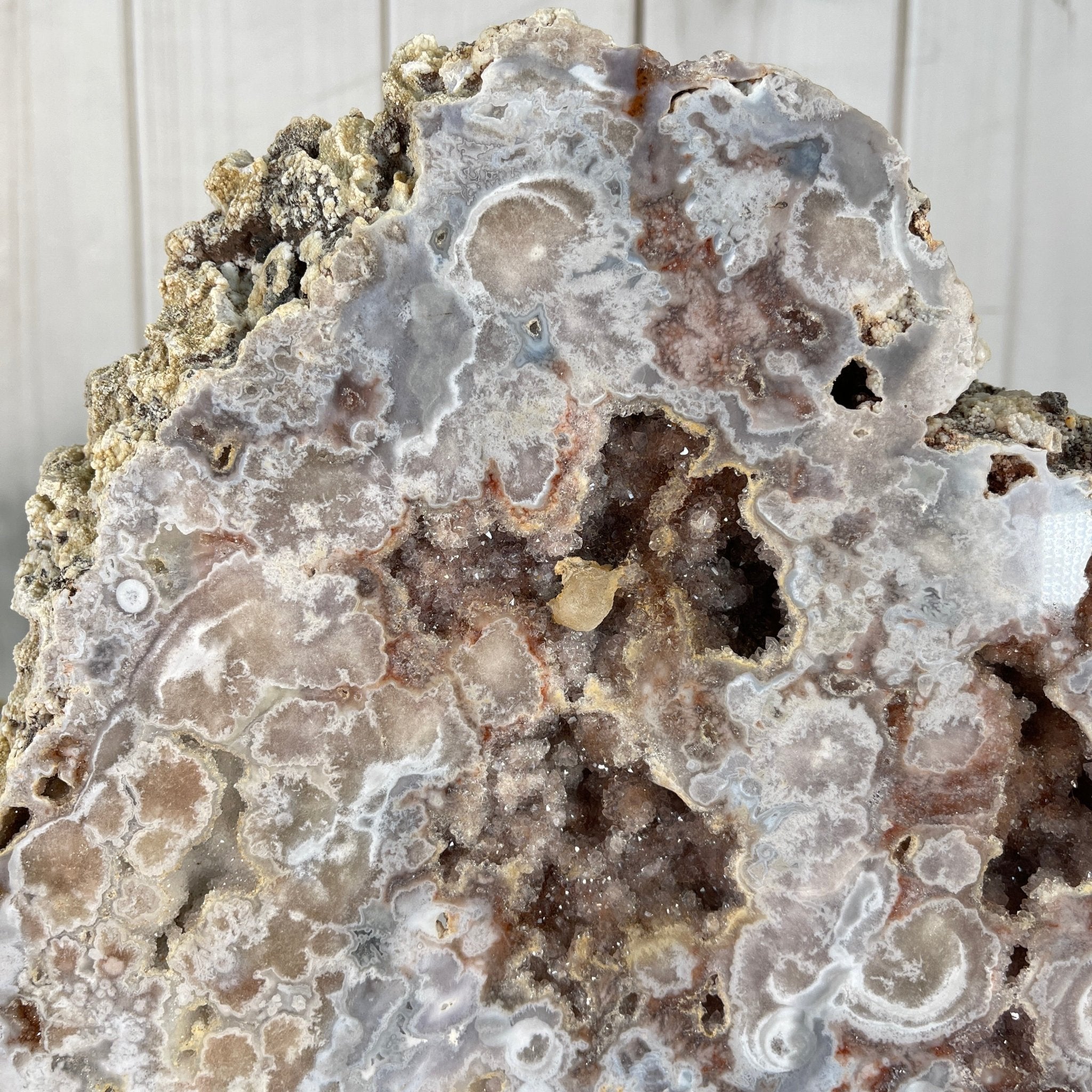 Pink Amethyst Slice on a Stand, 16.1 lbs and 20.4" Tall #5742-0003 by Brazil Gems - Brazil GemsBrazil GemsPink Amethyst Slice on a Stand, 16.1 lbs and 20.4" Tall #5742-0003 by Brazil GemsSlices on Fixed Bases5742-0003