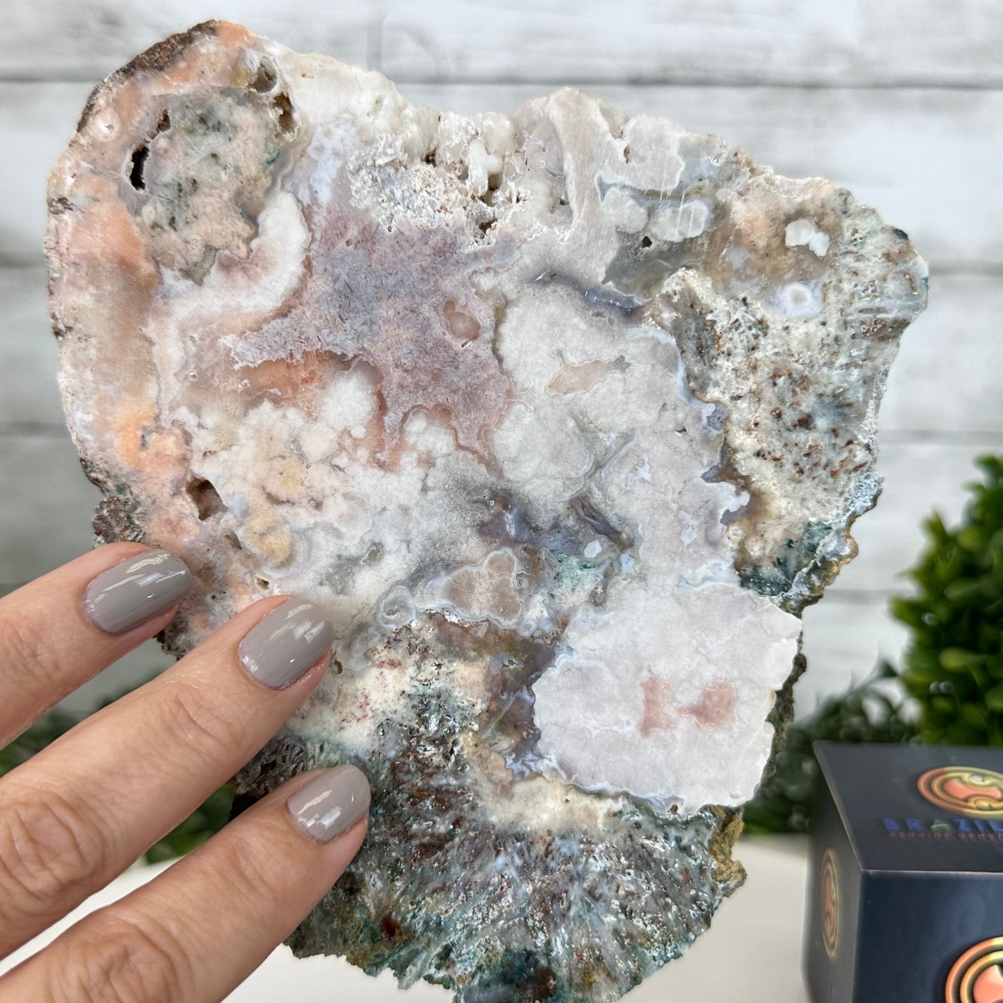 Pink Amethyst Slice on a Stand, 2.1 lbs and 9" Tall #5742-0128 - Brazil GemsBrazil GemsPink Amethyst Slice on a Stand, 2.1 lbs and 9" Tall #5742-0128Slices on Fixed Bases5742-0128