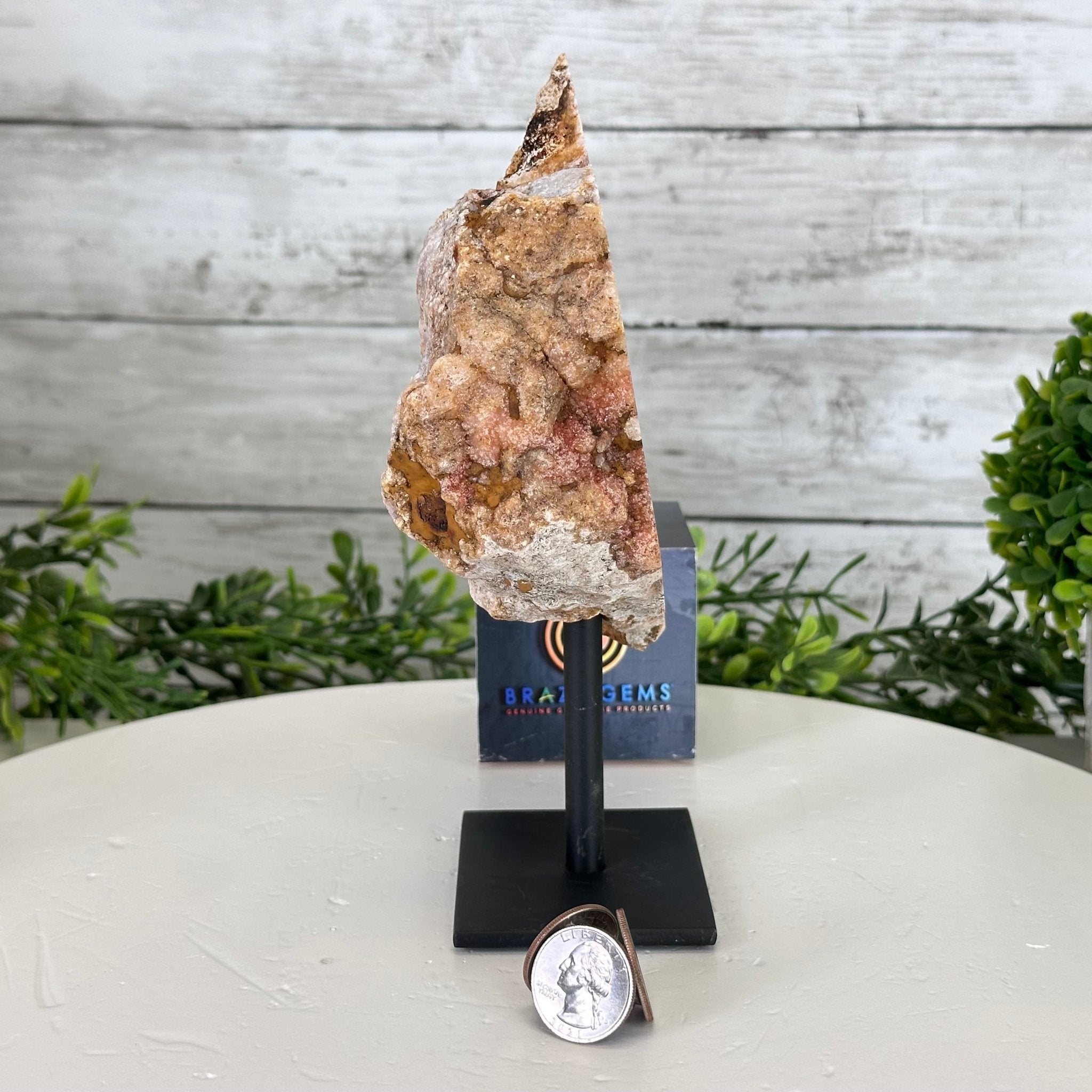 Pink Amethyst Slice on a Stand, 2.4 lbs and 8.1" Tall #5742-0132 - Brazil GemsBrazil GemsPink Amethyst Slice on a Stand, 2.4 lbs and 8.1" Tall #5742-0132Slices on Fixed Bases5742-0132