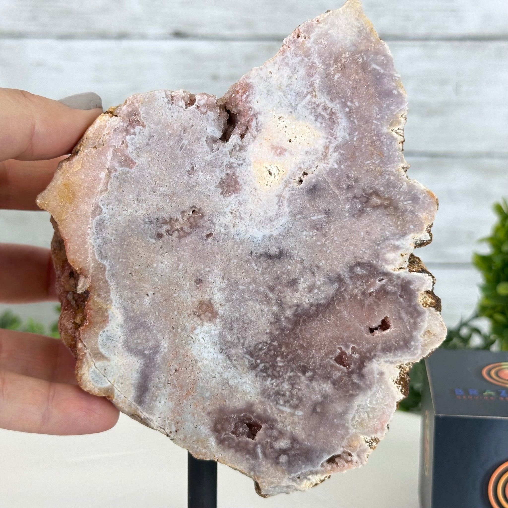 Pink Amethyst Slice on a Stand, 2.4 lbs and 8.1" Tall #5742-0132 - Brazil GemsBrazil GemsPink Amethyst Slice on a Stand, 2.4 lbs and 8.1" Tall #5742-0132Slices on Fixed Bases5742-0132