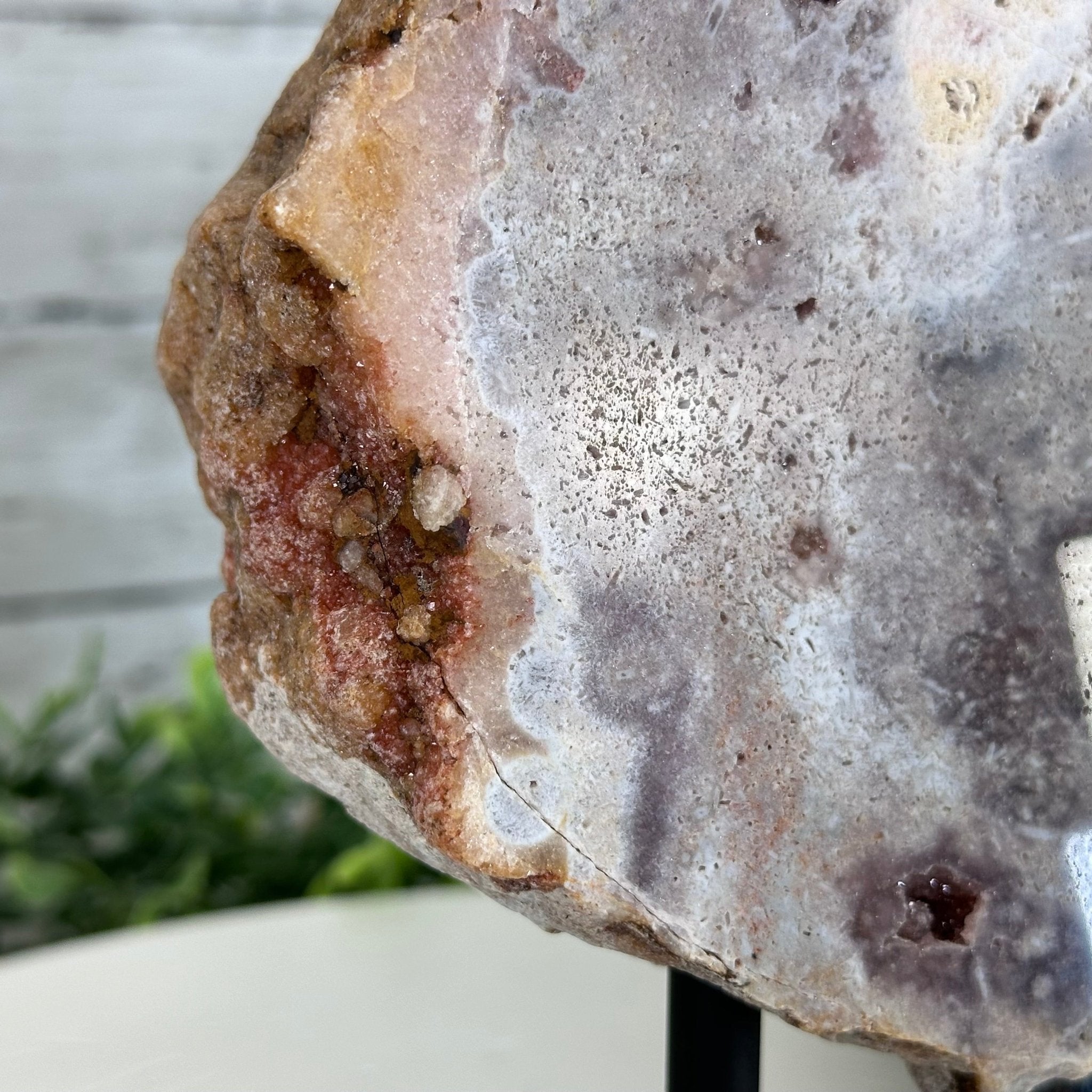 Pink Amethyst Slice on a Stand, 2.4 lbs and 8.1" Tall #5742-0132 - Brazil GemsBrazil GemsPink Amethyst Slice on a Stand, 2.4 lbs and 8.1" Tall #5742-0132Slices on Fixed Bases5742-0132