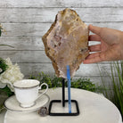 Pink Amethyst Slice on a Stand, 4.4 lbs and 12.75" Tall #5742-0035 by Brazil Gems - Brazil GemsBrazil GemsPink Amethyst Slice on a Stand, 4.4 lbs and 12.75" Tall #5742-0035 by Brazil GemsSlices on Fixed Bases5742-0035