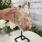 Pink Amethyst Slice on a Stand, 4.6 lbs and 12" Tall #5742-0040 by Brazil Gems - Brazil GemsBrazil GemsPink Amethyst Slice on a Stand, 4.6 lbs and 12" Tall #5742-0040 by Brazil GemsSlices on Fixed Bases5742-0040