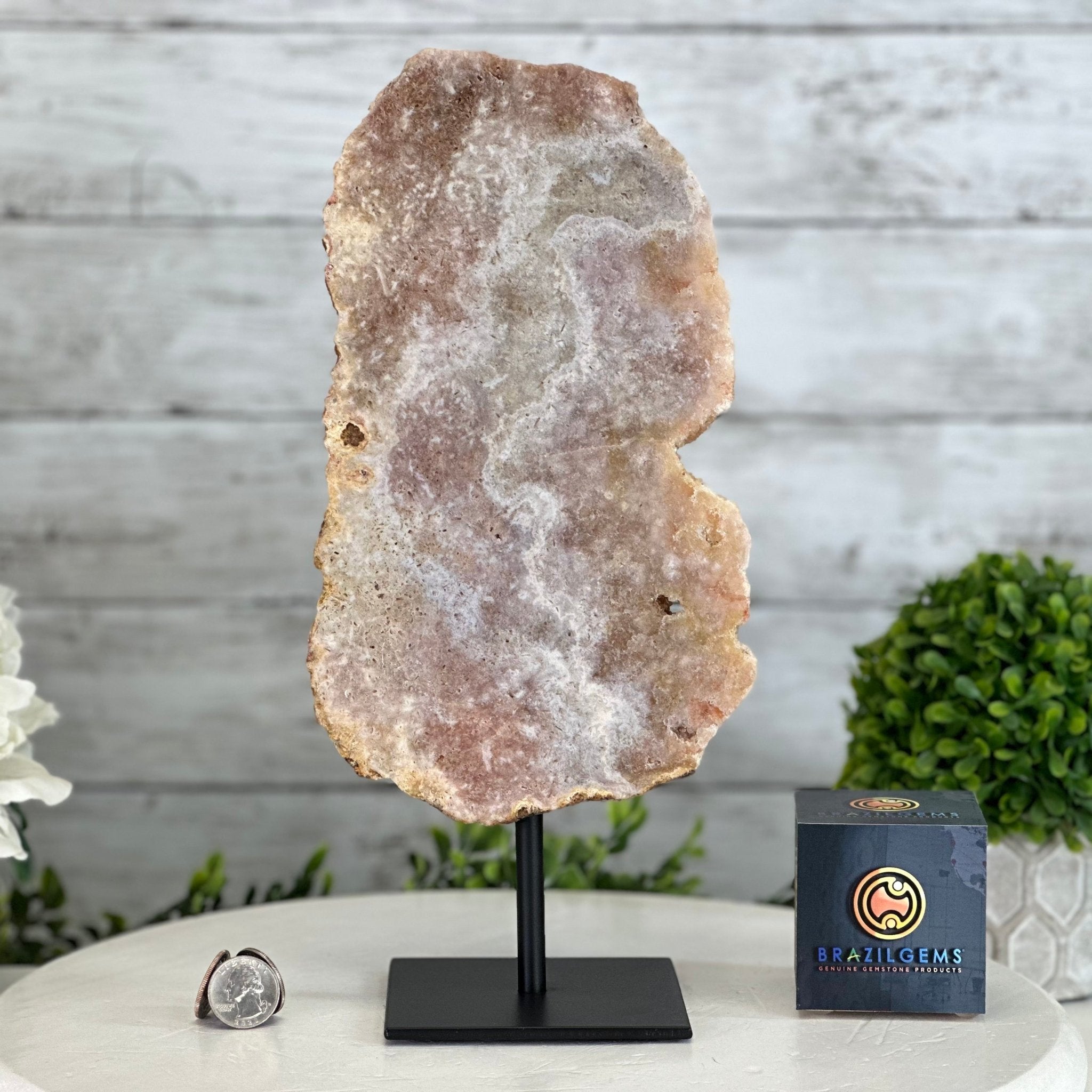 Pink Amethyst Slice on a Stand, 4.7 lbs and 12.9" Tall #5742-0138 - Brazil GemsBrazil GemsPink Amethyst Slice on a Stand, 4.7 lbs and 12.9" Tall #5742-0138Slices on Fixed Bases5742-0138