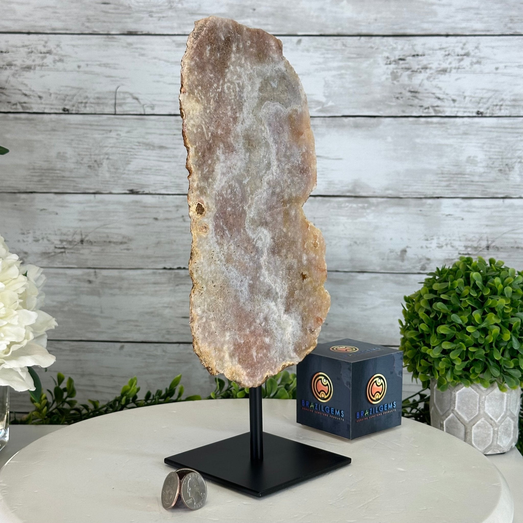 Pink Amethyst Slice on a Stand, 4.7 lbs and 12.9" Tall #5742-0138 - Brazil GemsBrazil GemsPink Amethyst Slice on a Stand, 4.7 lbs and 12.9" Tall #5742-0138Slices on Fixed Bases5742-0138