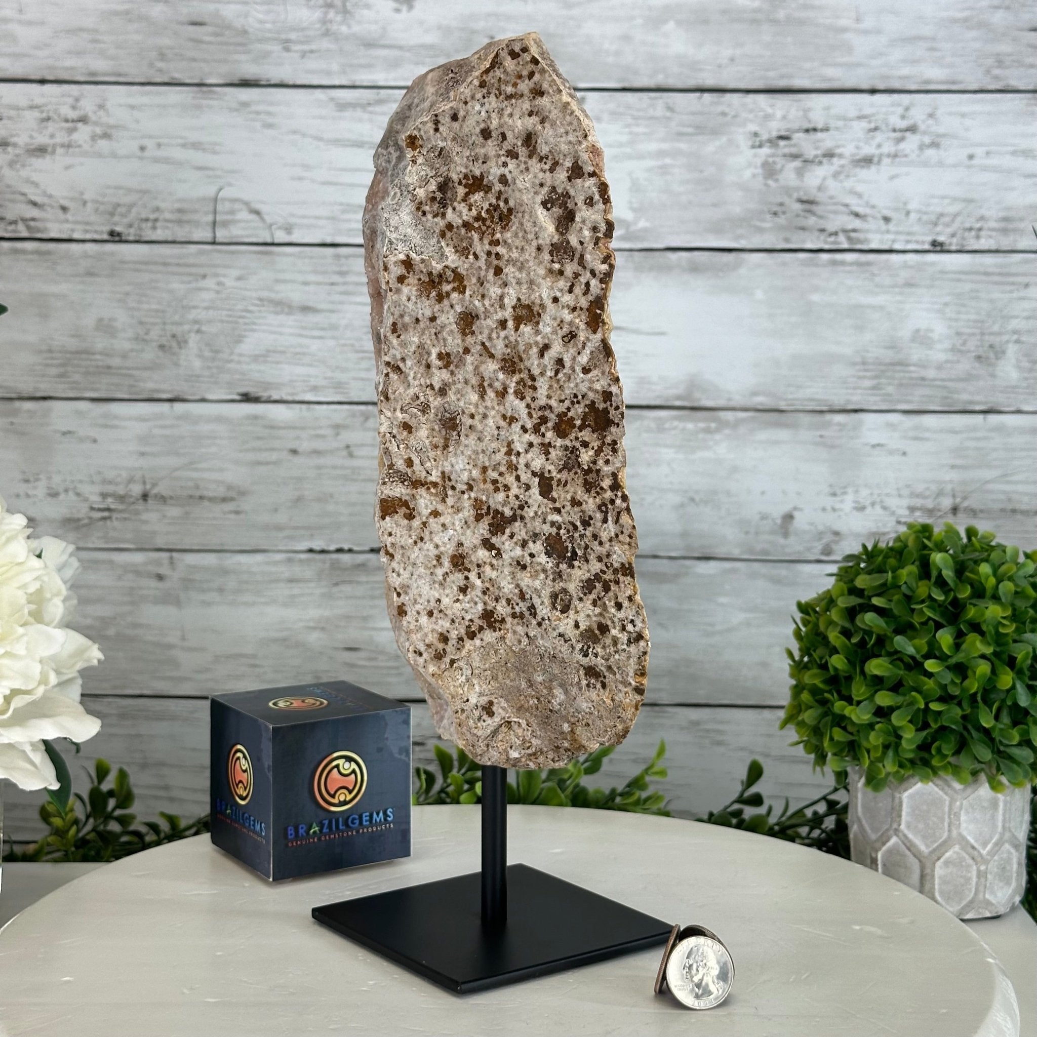 Pink Amethyst Slice on a Stand, 4.7 lbs and 12.9" Tall #5742-0138 - Brazil GemsBrazil GemsPink Amethyst Slice on a Stand, 4.7 lbs and 12.9" Tall #5742-0138Slices on Fixed Bases5742-0138