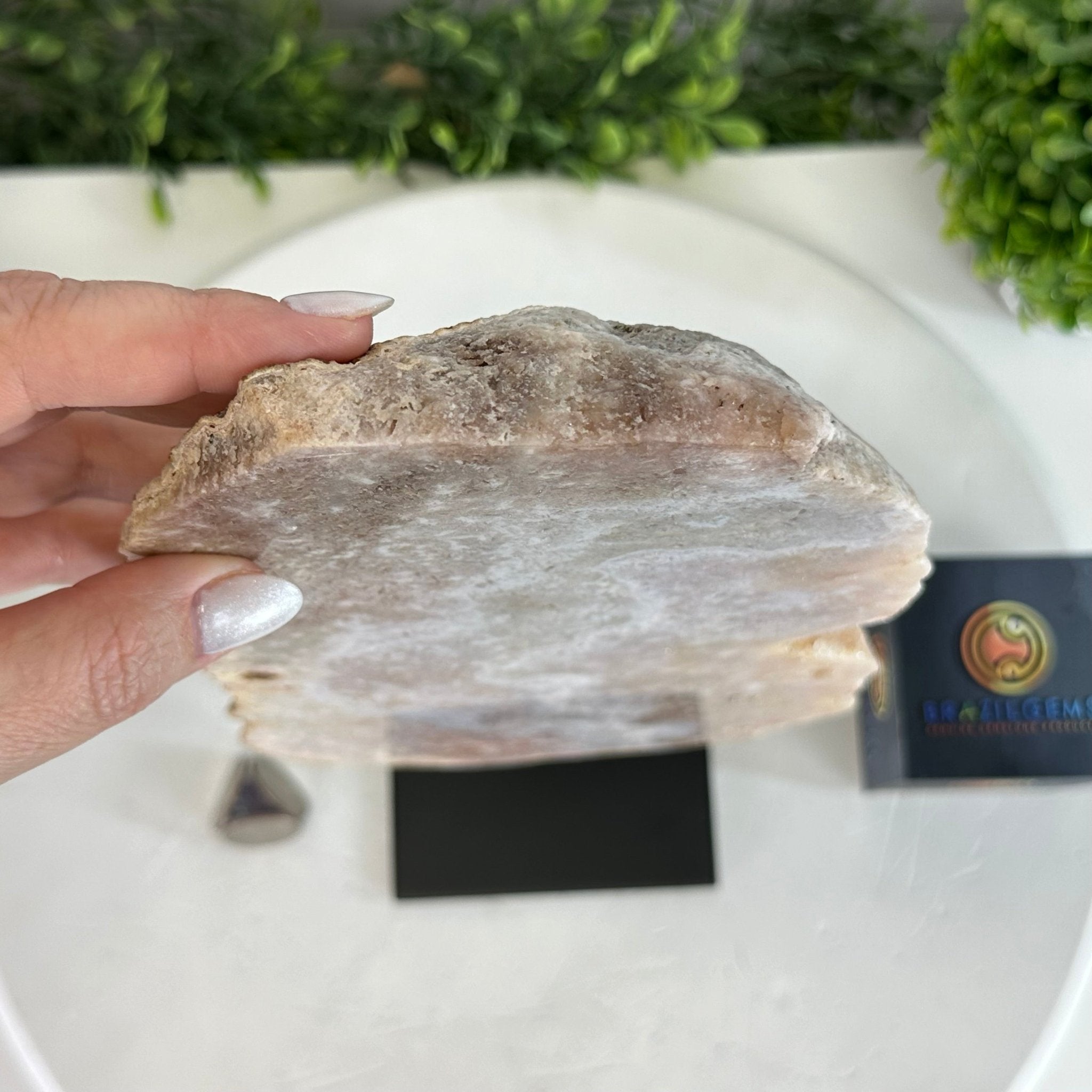 Pink Amethyst Slice on a Stand, 4.7 lbs and 12.9" Tall #5742-0138 - Brazil GemsBrazil GemsPink Amethyst Slice on a Stand, 4.7 lbs and 12.9" Tall #5742-0138Slices on Fixed Bases5742-0138