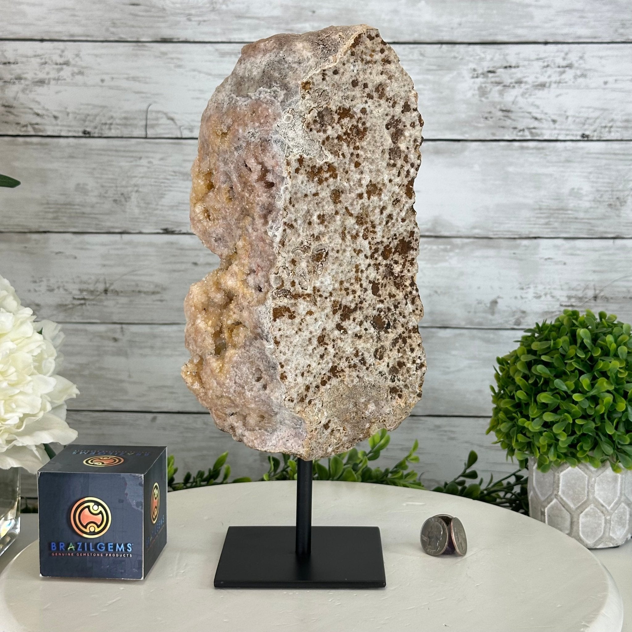 Pink Amethyst Slice on a Stand, 4.7 lbs and 12.9" Tall #5742-0138 - Brazil GemsBrazil GemsPink Amethyst Slice on a Stand, 4.7 lbs and 12.9" Tall #5742-0138Slices on Fixed Bases5742-0138