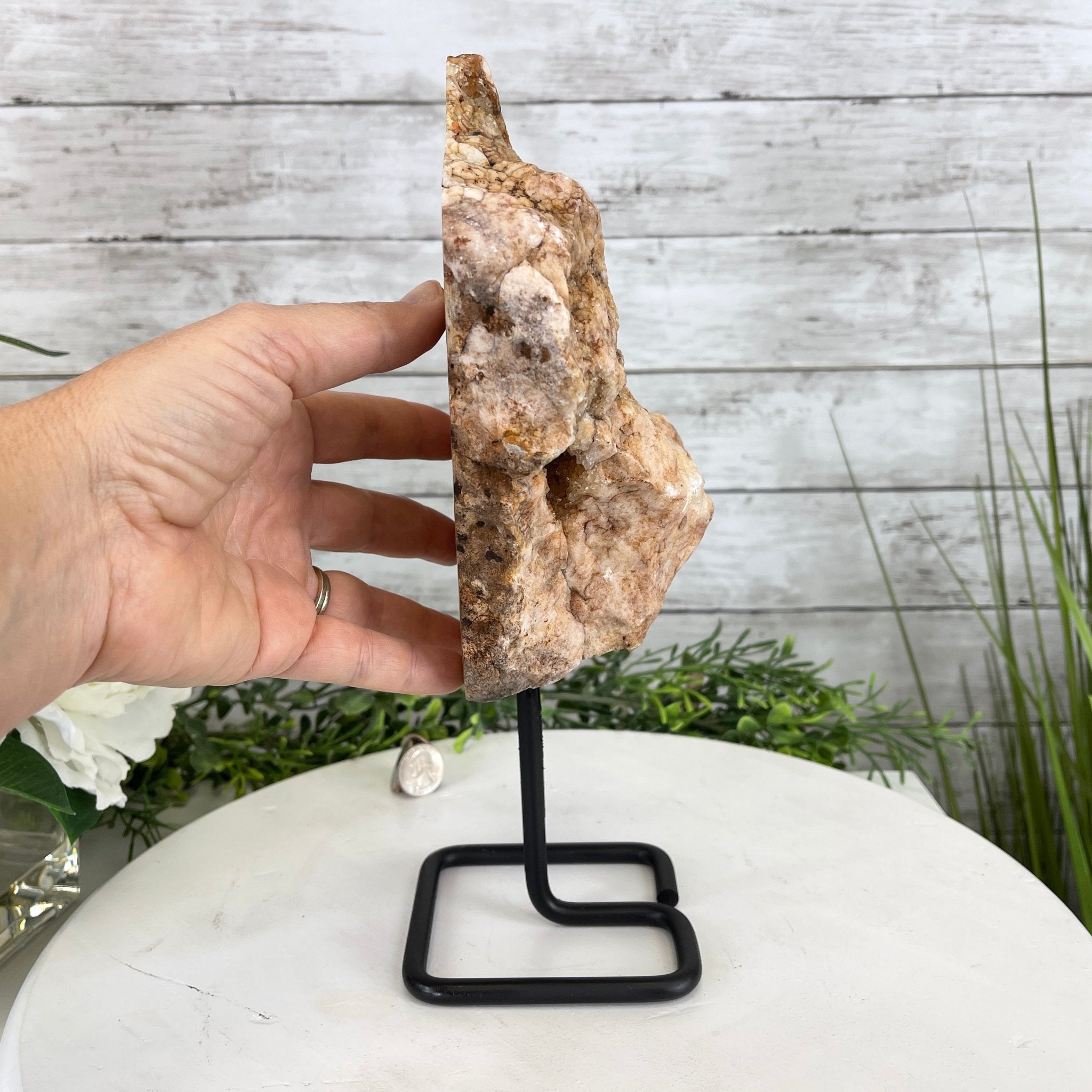 Pink Amethyst Slice on a Stand, 5.7 lbs and 11.7" Tall #5742-0041 by Brazil Gems - Brazil GemsBrazil GemsPink Amethyst Slice on a Stand, 5.7 lbs and 11.7" Tall #5742-0041 by Brazil GemsSlices on Fixed Bases5742-0041