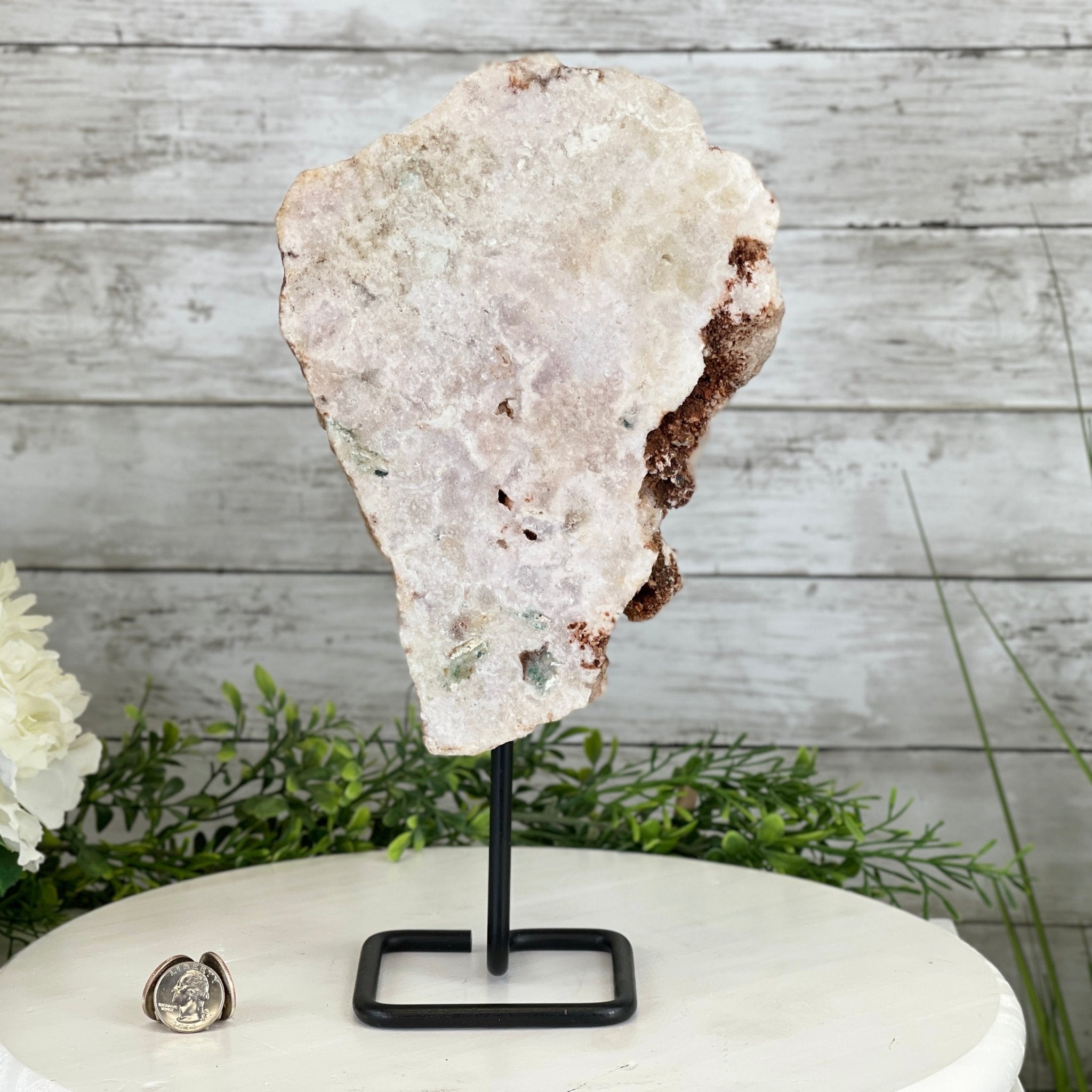 Pink Amethyst Slice on a Stand, 5.8 lbs and 13.1" Tall #5742-0045 by Brazil Gems - Brazil GemsBrazil GemsPink Amethyst Slice on a Stand, 5.8 lbs and 13.1" Tall #5742-0045 by Brazil GemsSlices on Fixed Bases5742-0045