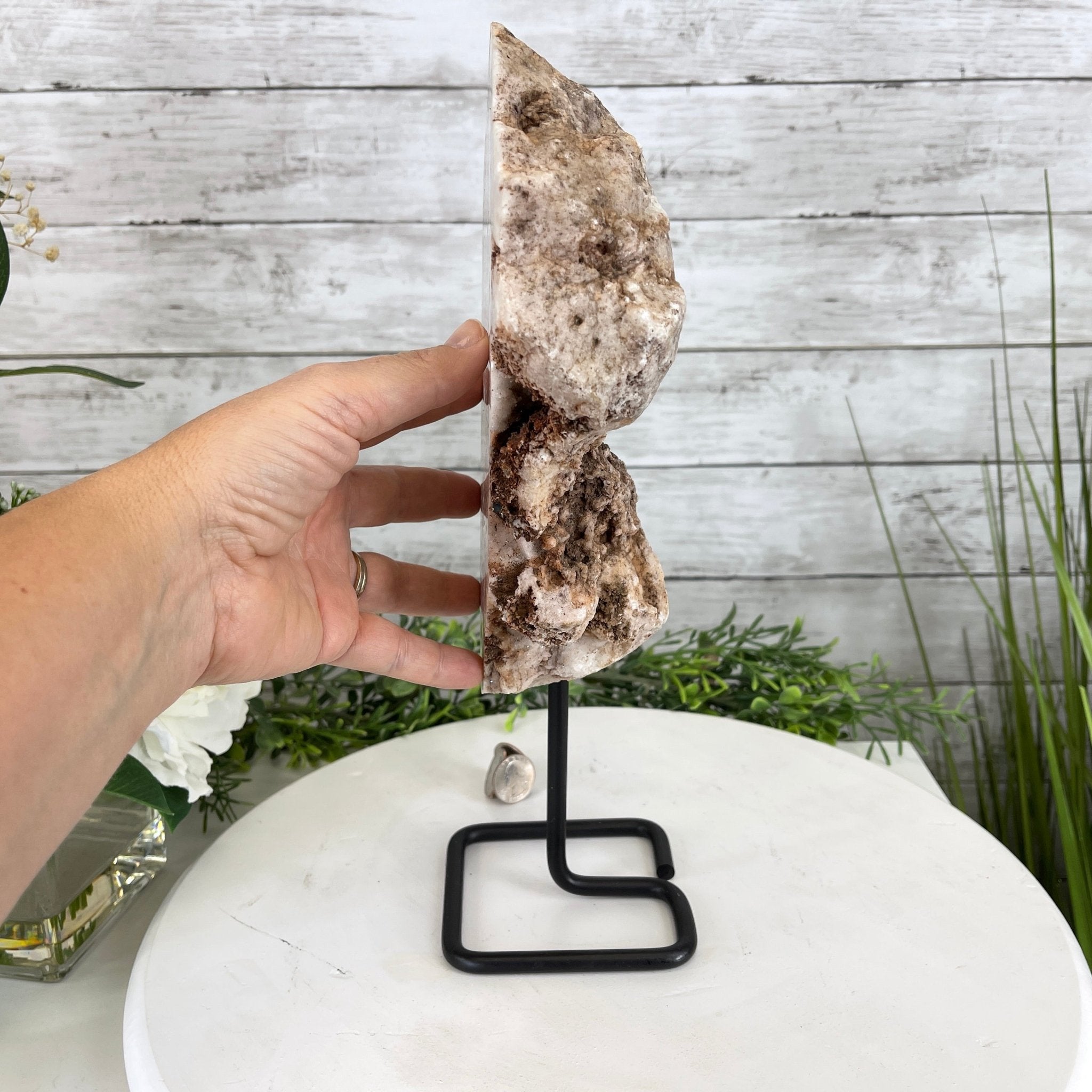 Pink Amethyst Slice on a Stand, 5.8 lbs and 13.1" Tall #5742-0045 by Brazil Gems - Brazil GemsBrazil GemsPink Amethyst Slice on a Stand, 5.8 lbs and 13.1" Tall #5742-0045 by Brazil GemsSlices on Fixed Bases5742-0045
