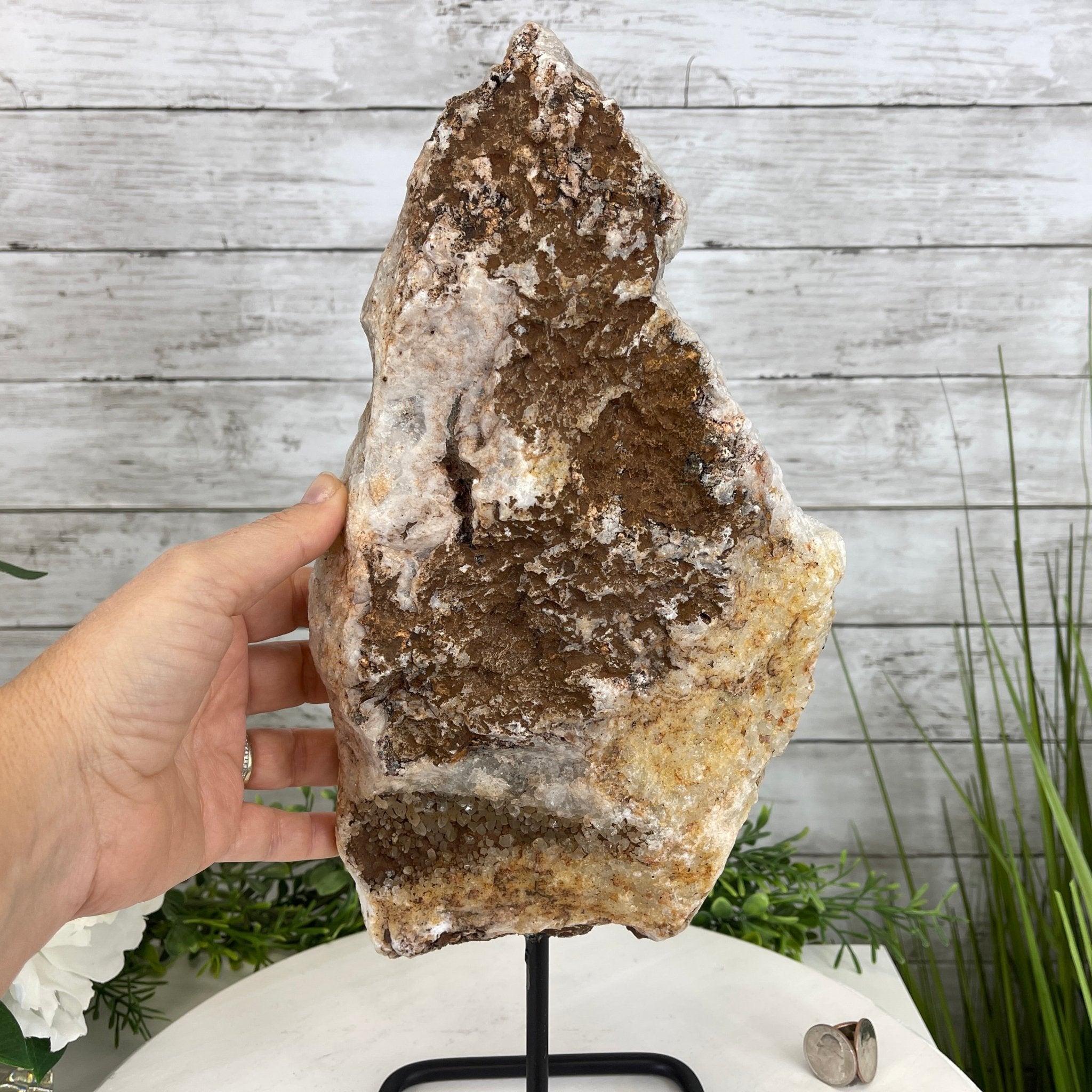 Pink Amethyst Slice on a Stand, 6.3 lbs and 15.5" Tall #5742-0032 by Brazil Gems - Brazil GemsBrazil GemsPink Amethyst Slice on a Stand, 6.3 lbs and 15.5" Tall #5742-0032 by Brazil GemsSlices on Fixed Bases5742-0032