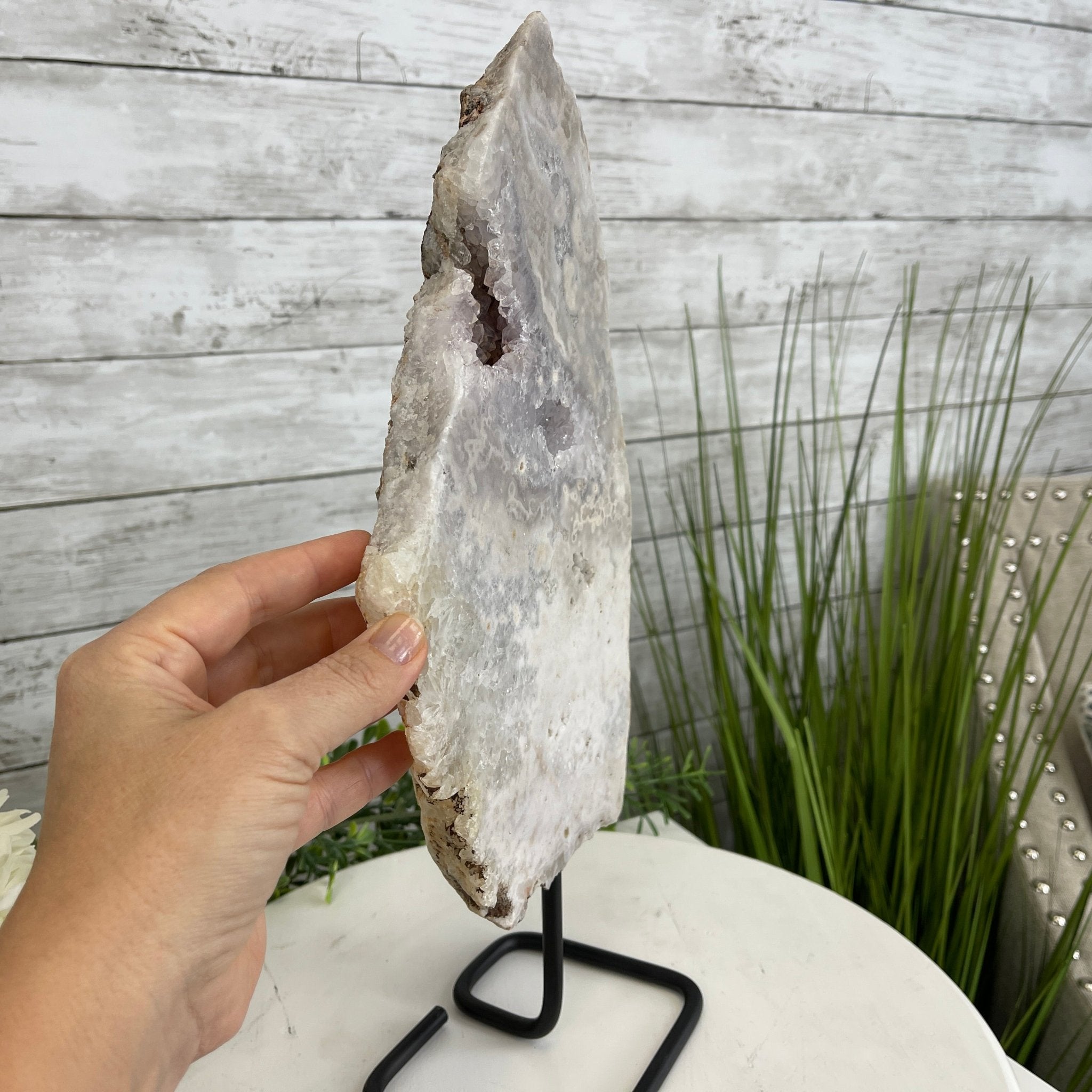 Pink Amethyst Slice on a Stand, 6.3 lbs and 15.5" Tall #5742-0032 by Brazil Gems - Brazil GemsBrazil GemsPink Amethyst Slice on a Stand, 6.3 lbs and 15.5" Tall #5742-0032 by Brazil GemsSlices on Fixed Bases5742-0032