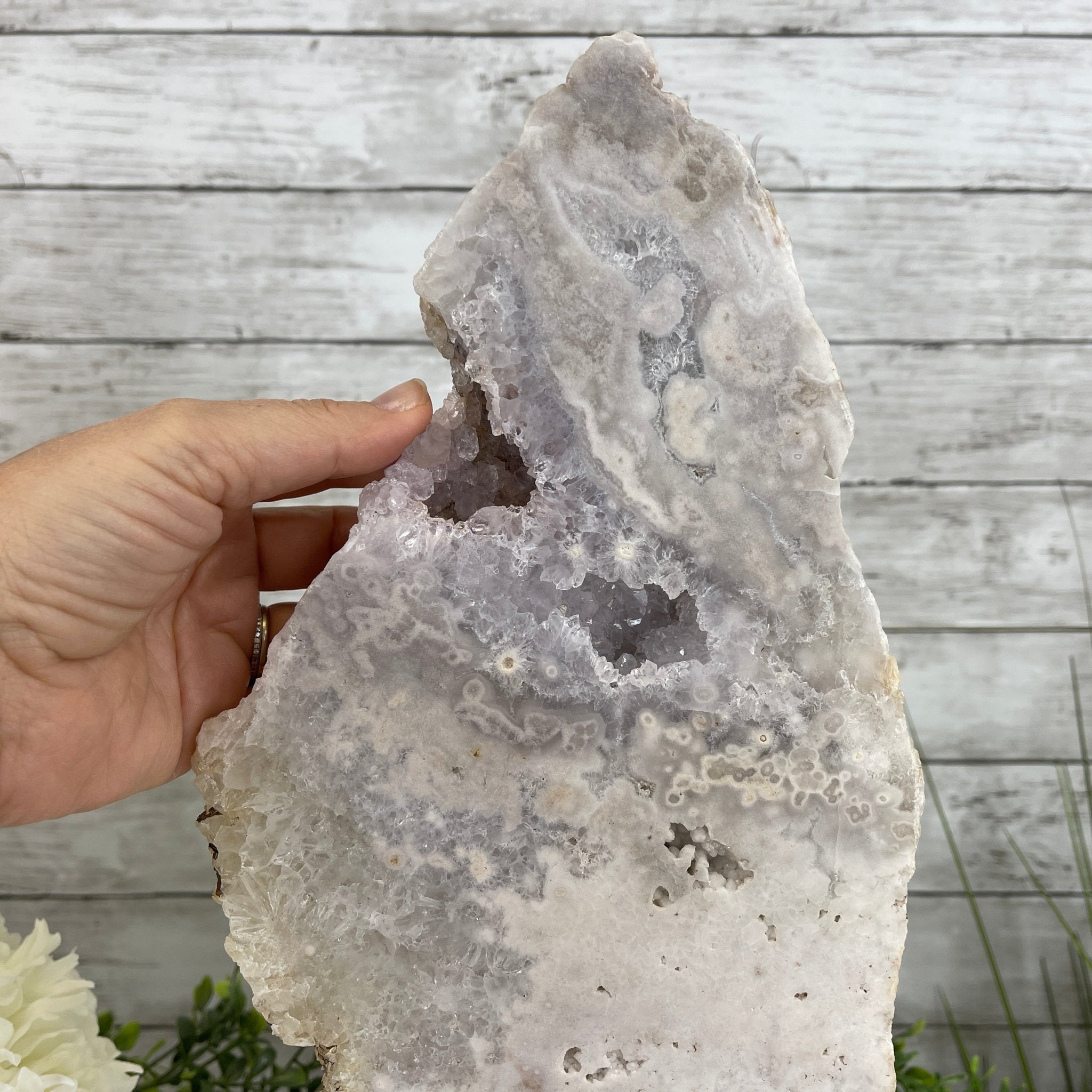 Pink Amethyst Slice on a Stand, 6.3 lbs and 15.5" Tall #5742-0032 by Brazil Gems - Brazil GemsBrazil GemsPink Amethyst Slice on a Stand, 6.3 lbs and 15.5" Tall #5742-0032 by Brazil GemsSlices on Fixed Bases5742-0032