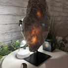 Pink Amethyst Slice on a Stand, 6.8 lbs and 14.6" Tall #5742-0124 - Brazil GemsBrazil GemsPink Amethyst Slice on a Stand, 6.8 lbs and 14.6" Tall #5742-0124Slices on Fixed Bases5742-0124