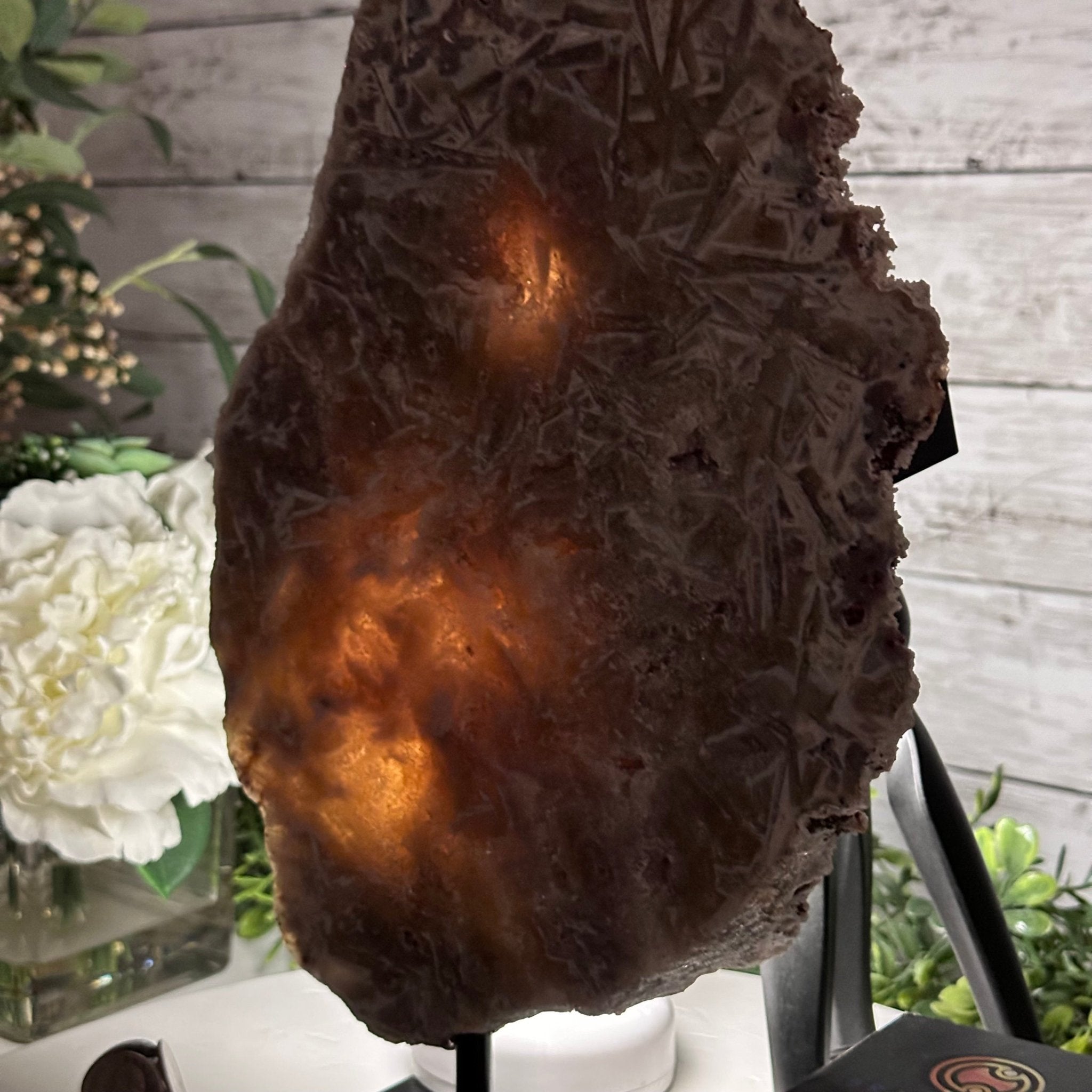 Pink Amethyst Slice on a Stand, 6.8 lbs and 14.6" Tall #5742-0124 - Brazil GemsBrazil GemsPink Amethyst Slice on a Stand, 6.8 lbs and 14.6" Tall #5742-0124Slices on Fixed Bases5742-0124