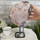 Pink Amethyst Slice on a Stand, 8.7 lbs and 13.3" Tall #5742-0034 by Brazil Gems - Brazil GemsBrazil GemsPink Amethyst Slice on a Stand, 8.7 lbs and 13.3" Tall #5742-0034 by Brazil GemsSlices on Fixed Bases5742-0034