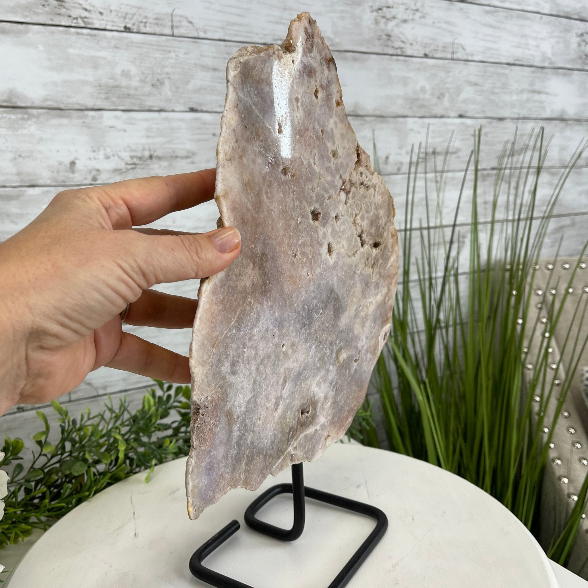 Pink Amethyst Slice on a Stand, 8.7 lbs and 14" Tall #5742-0039 by Brazil Gems - Brazil GemsBrazil GemsPink Amethyst Slice on a Stand, 8.7 lbs and 14" Tall #5742-0039 by Brazil GemsSlices on Fixed Bases5742-0039