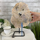 Pink Amethyst Slice on a Stand, 9.3 lbs and 14.2" Tall #5742-0029 by Brazil Gems - Brazil GemsBrazil GemsPink Amethyst Slice on a Stand, 9.3 lbs and 14.2" Tall #5742-0029 by Brazil GemsSlices on Fixed Bases5742-0029