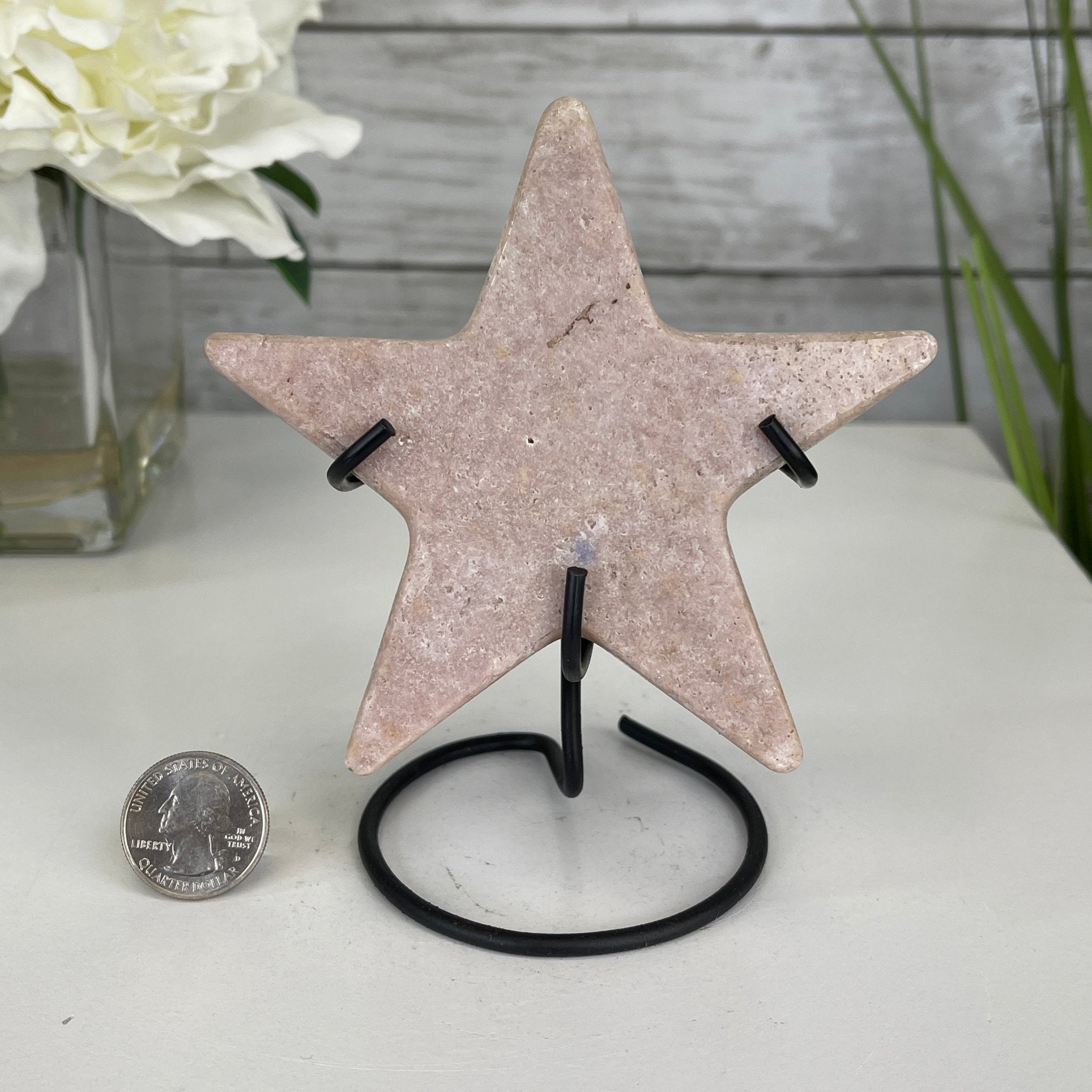Pink Amethyst Star on a Metal Stand 5.25" Tall #5746-0002 by Brazil Gems - Brazil GemsBrazil GemsPink Amethyst Star on a Metal Stand 5.25" Tall #5746-0002 by Brazil GemsStars5746-0002