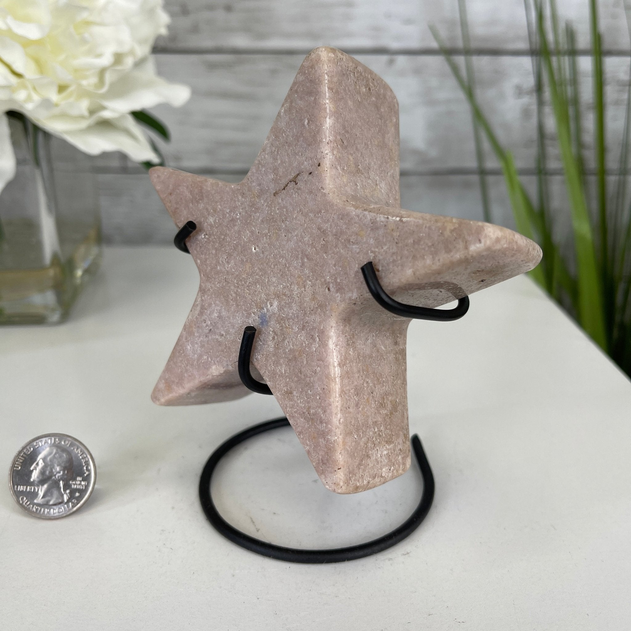 Pink Amethyst Star on a Metal Stand 5.25" Tall #5746-0002 by Brazil Gems - Brazil GemsBrazil GemsPink Amethyst Star on a Metal Stand 5.25" Tall #5746-0002 by Brazil GemsStars5746-0002