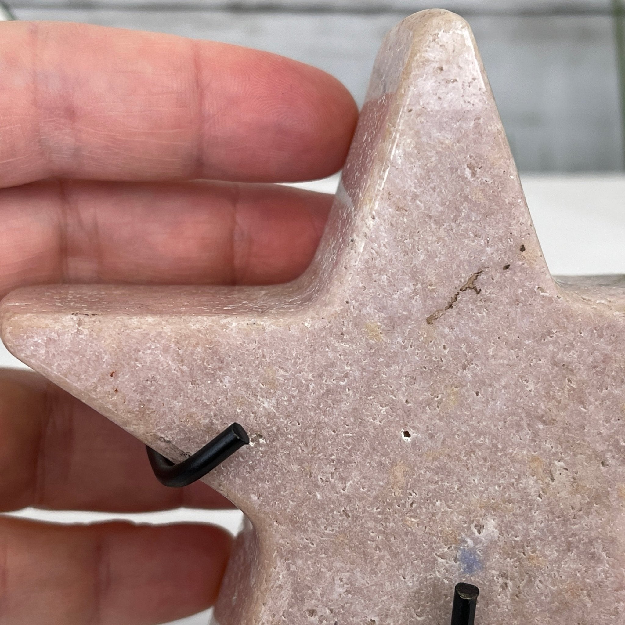 Pink Amethyst Star on a Metal Stand 5.25" Tall #5746-0002 by Brazil Gems - Brazil GemsBrazil GemsPink Amethyst Star on a Metal Stand 5.25" Tall #5746-0002 by Brazil GemsStars5746-0002