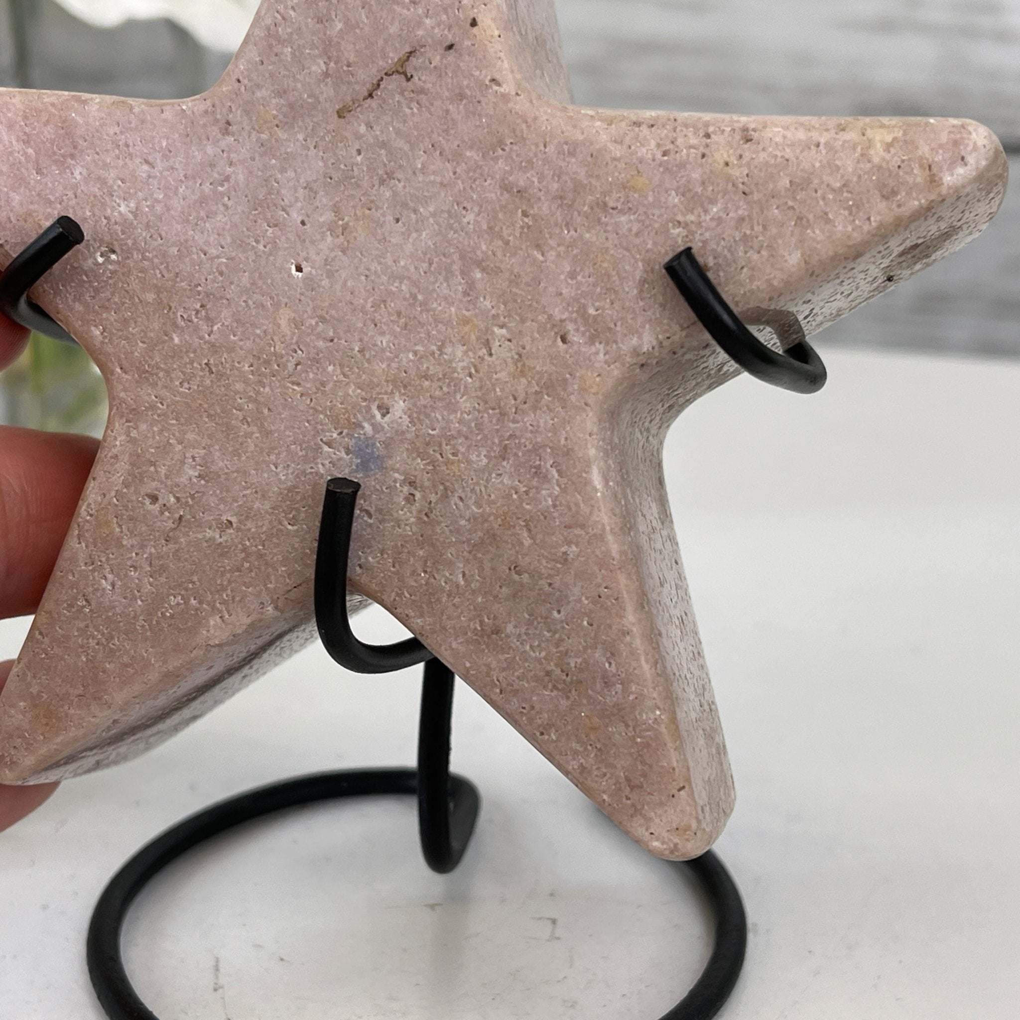 Pink Amethyst Star on a Metal Stand 5.25" Tall #5746-0002 by Brazil Gems - Brazil GemsBrazil GemsPink Amethyst Star on a Metal Stand 5.25" Tall #5746-0002 by Brazil GemsStars5746-0002