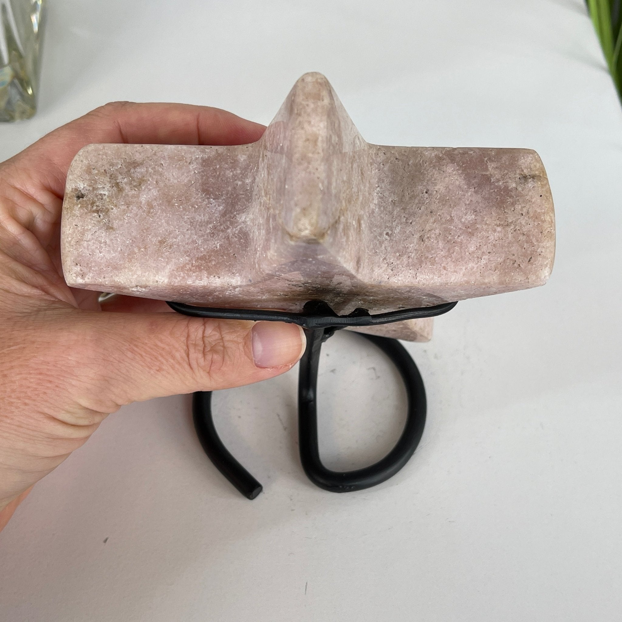 Pink Amethyst Star on a Metal Stand 5.5" Tall #5746-0003 by Brazil Gems - Brazil GemsBrazil GemsPink Amethyst Star on a Metal Stand 5.5" Tall #5746-0003 by Brazil GemsStars5746-0003