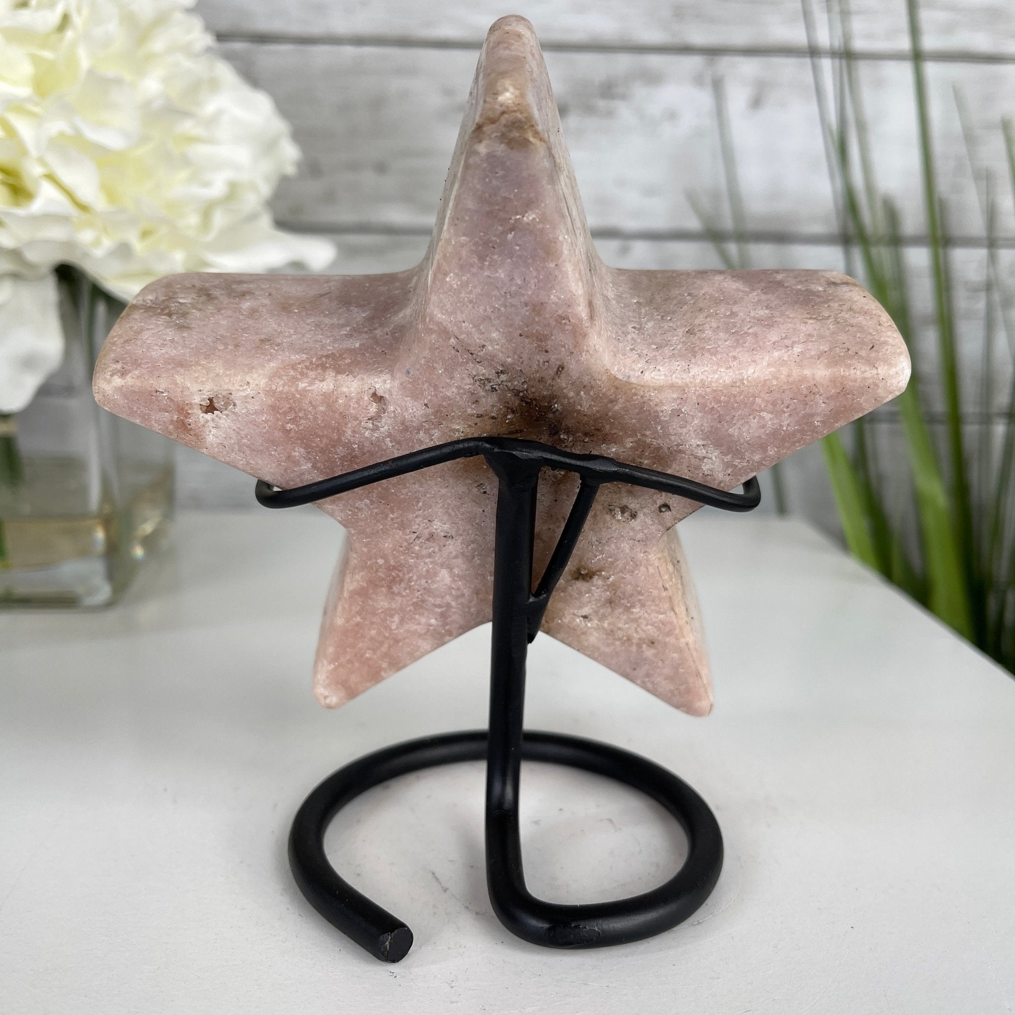 Pink Amethyst Star on a Metal Stand 5.5" Tall #5746-0003 by Brazil Gems - Brazil GemsBrazil GemsPink Amethyst Star on a Metal Stand 5.5" Tall #5746-0003 by Brazil GemsStars5746-0003