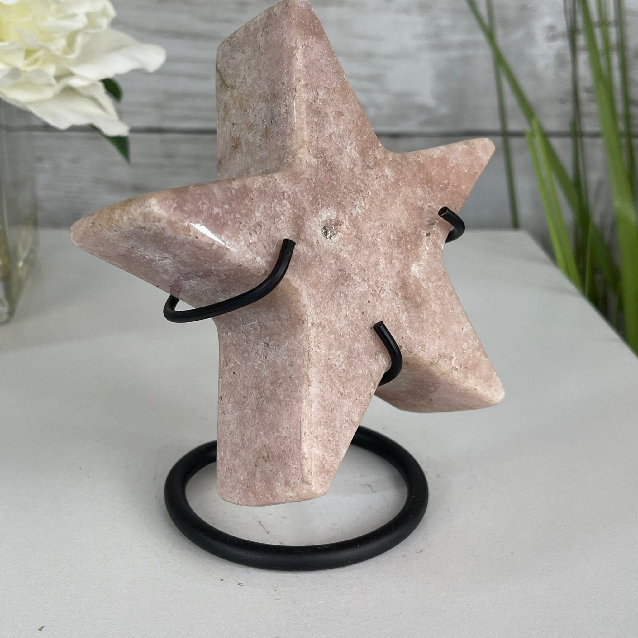 Pink Amethyst Star on a Metal Stand 5.5" Tall #5746-0003 by Brazil Gems - Brazil GemsBrazil GemsPink Amethyst Star on a Metal Stand 5.5" Tall #5746-0003 by Brazil GemsStars5746-0003