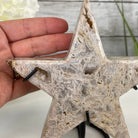 Pink Amethyst Star on a Metal Stand 7" Tall #5746-0007 by Brazil Gems - Brazil GemsBrazil GemsPink Amethyst Star on a Metal Stand 7" Tall #5746-0007 by Brazil GemsStars5746-0007