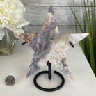 Pink Amethyst Star on a Metal Stand 7.25" Tall #5746-0005 by Brazil Gems - Brazil GemsBrazil GemsPink Amethyst Star on a Metal Stand 7.25" Tall #5746-0005 by Brazil GemsStars5746-0005