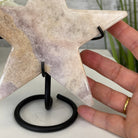 Pink Amethyst Star on a Metal Stand 7.5" Tall #5746-0009 by Brazil Gems - Brazil GemsBrazil GemsPink Amethyst Star on a Metal Stand 7.5" Tall #5746-0009 by Brazil GemsStars5746-0009