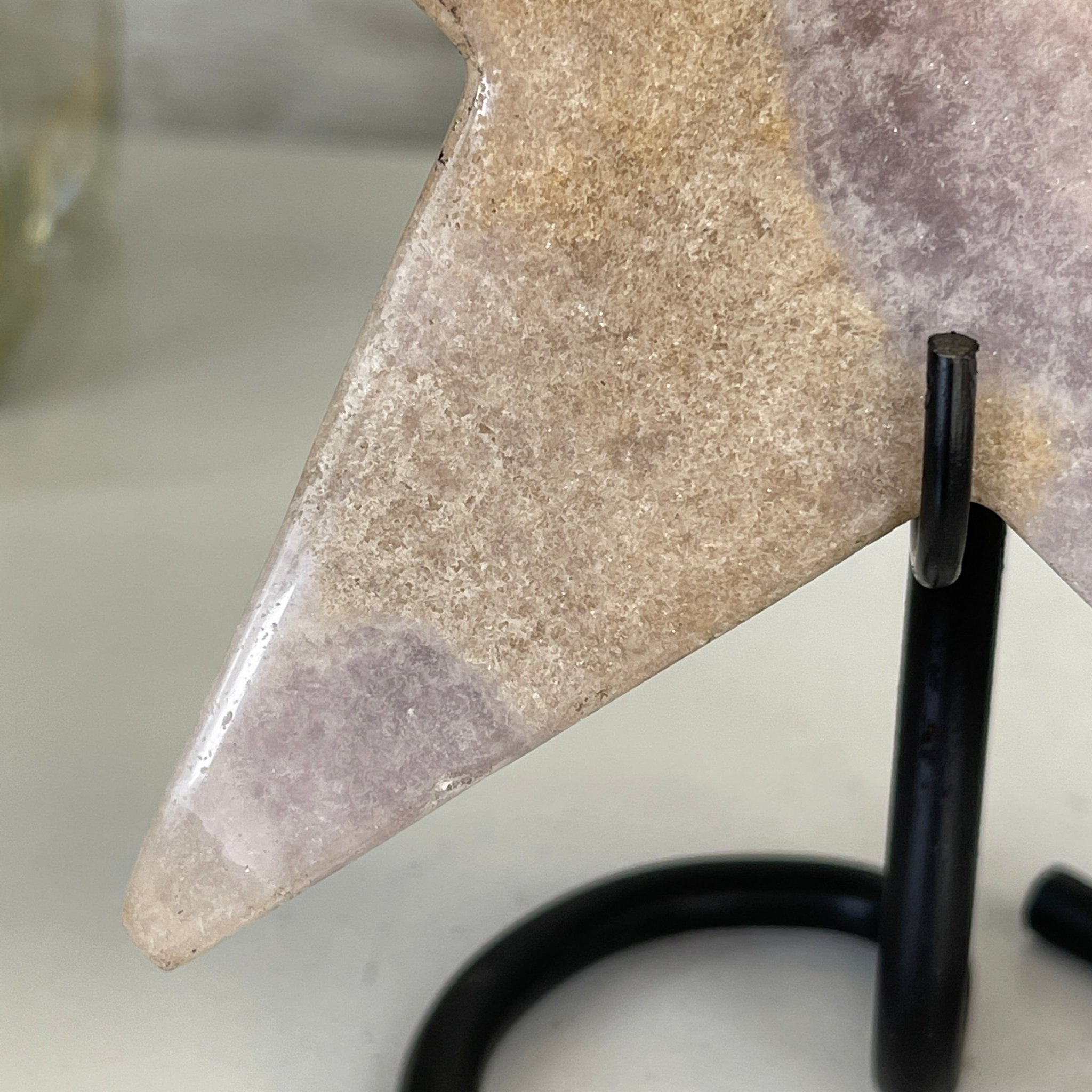 Pink Amethyst Star on a Metal Stand 7.5" Tall #5746-0009 by Brazil Gems - Brazil GemsBrazil GemsPink Amethyst Star on a Metal Stand 7.5" Tall #5746-0009 by Brazil GemsStars5746-0009
