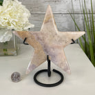 Pink Amethyst Star on a Metal Stand 7.5" Tall #5746-0009 by Brazil Gems - Brazil GemsBrazil GemsPink Amethyst Star on a Metal Stand 7.5" Tall #5746-0009 by Brazil GemsStars5746-0009