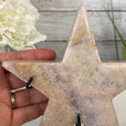 Pink Amethyst Star on a Metal Stand 7.5" Tall #5746-0009 by Brazil Gems - Brazil GemsBrazil GemsPink Amethyst Star on a Metal Stand 7.5" Tall #5746-0009 by Brazil GemsStars5746-0009